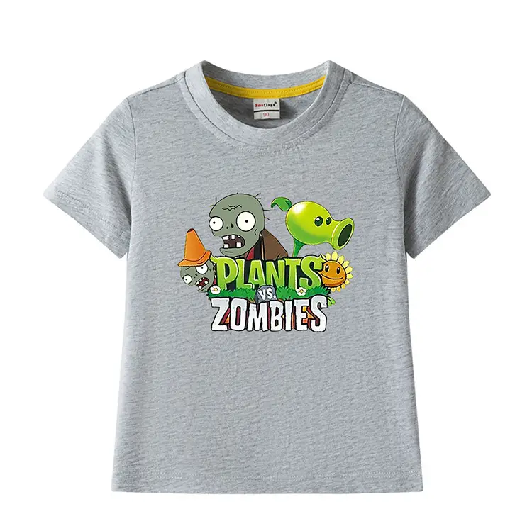 Plants vs Zombies Kids T-Shirt Yellow Short Sleeve — feature 15