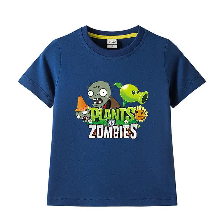 Plants vs Zombies Kids T-Shirt Yellow Short Sleeve — feature 17