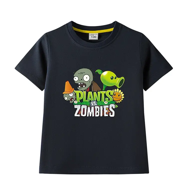 Plants vs Zombies Kids T-Shirt Yellow Short Sleeve — feature 18