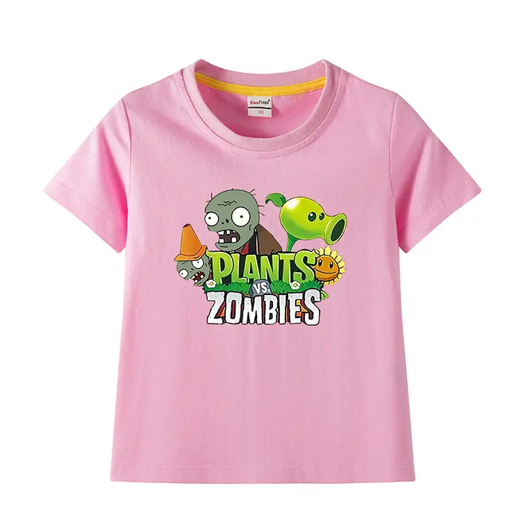 Plants vs Zombies Kids T-Shirt Yellow Short Sleeve — feature 3
