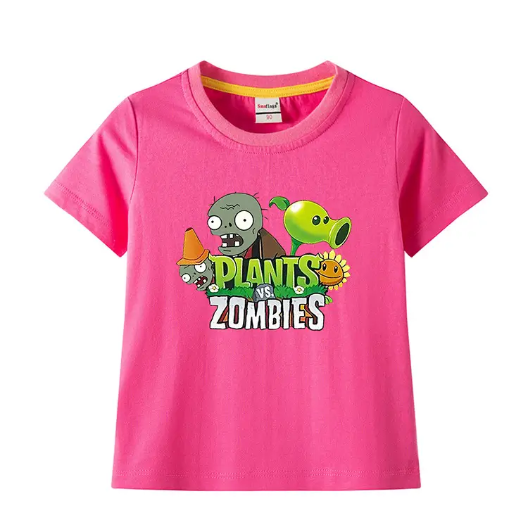 Plants vs Zombies Kids T-Shirt Yellow Short Sleeve — feature 4