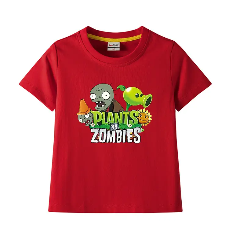 Plants vs Zombies Kids T-Shirt Yellow Short Sleeve — feature 5