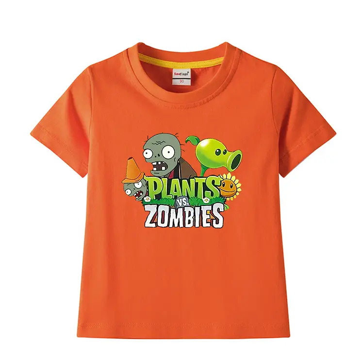 Plants vs Zombies Kids T-Shirt Yellow Short Sleeve — feature 6