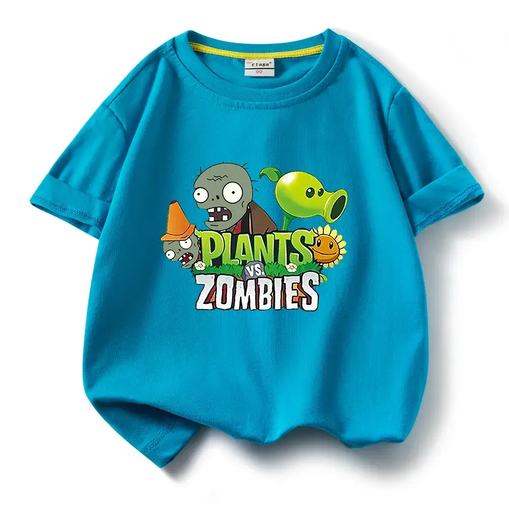 Plants vs Zombies Kids T-Shirt Yellow Short Sleeve - Image 10