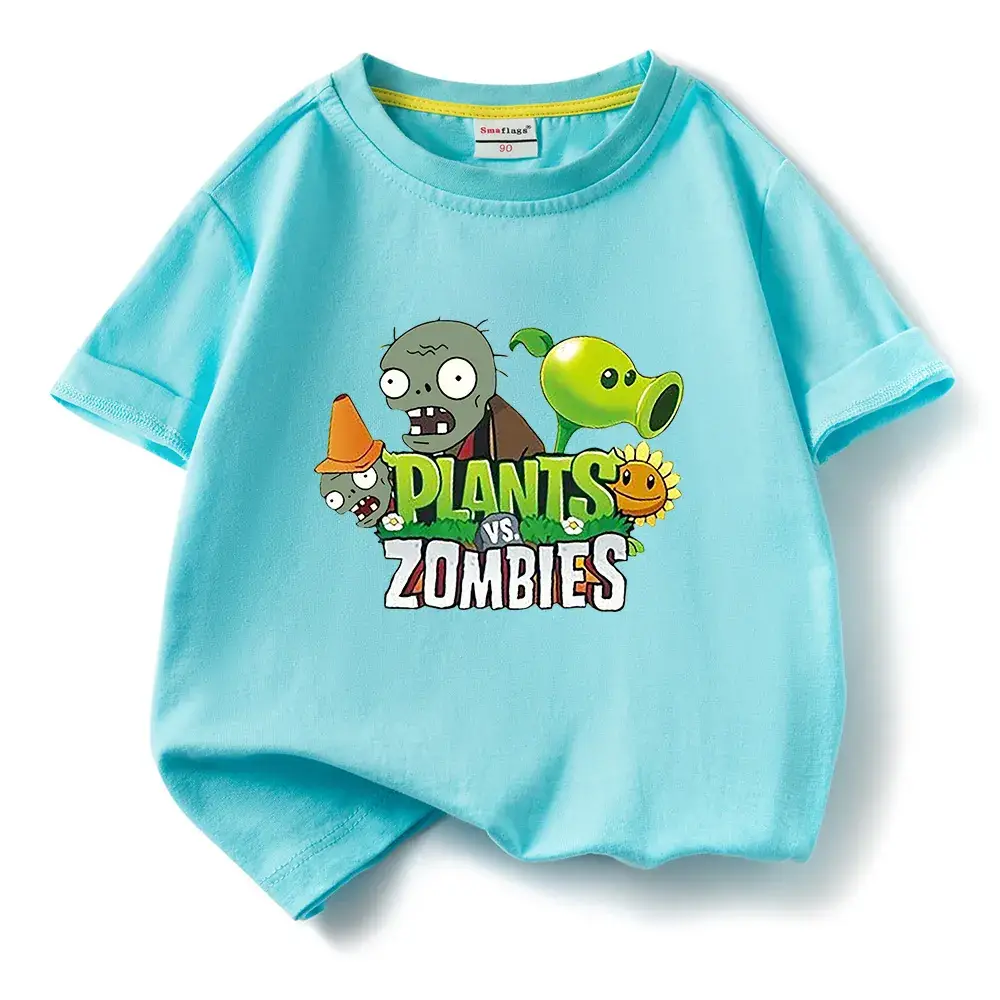 Plants vs Zombies Kids T-Shirt Yellow Short Sleeve - Image 12