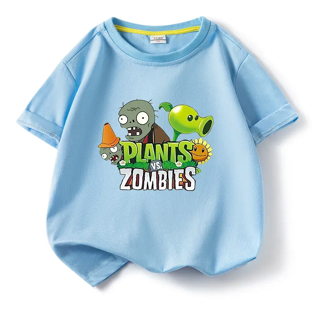 Plants vs Zombies Kids T-Shirt Yellow Short Sleeve - Image 13