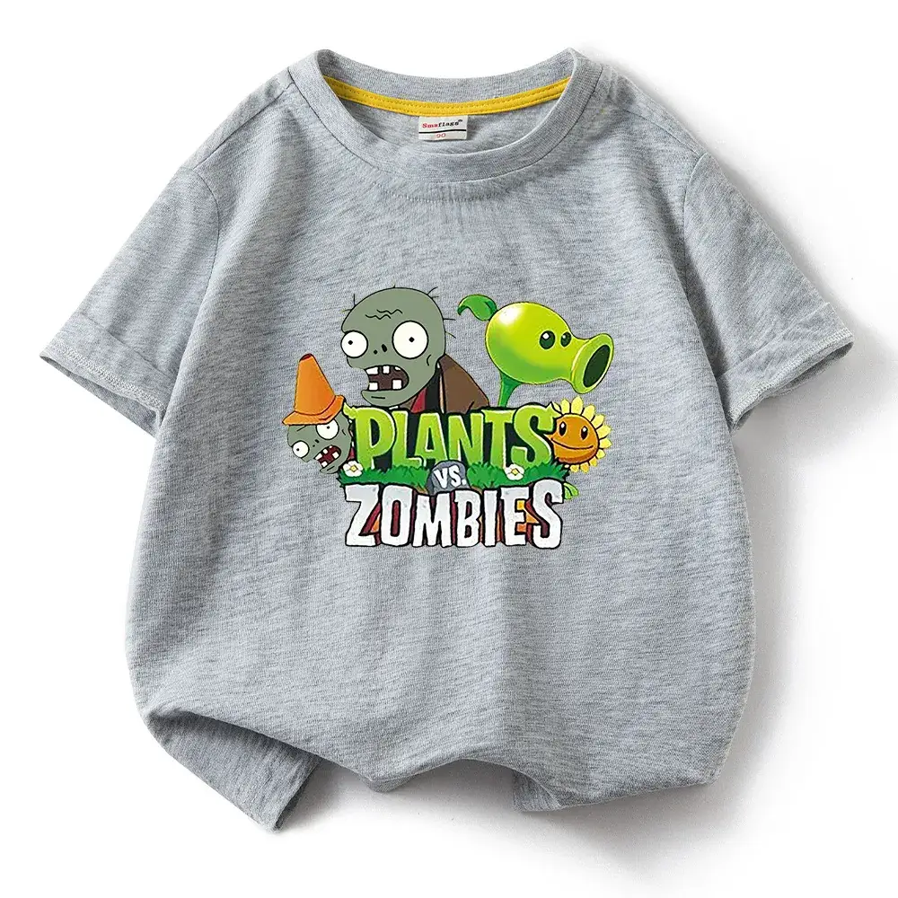 Plants vs Zombies Kids T-Shirt Yellow Short Sleeve - Image 14