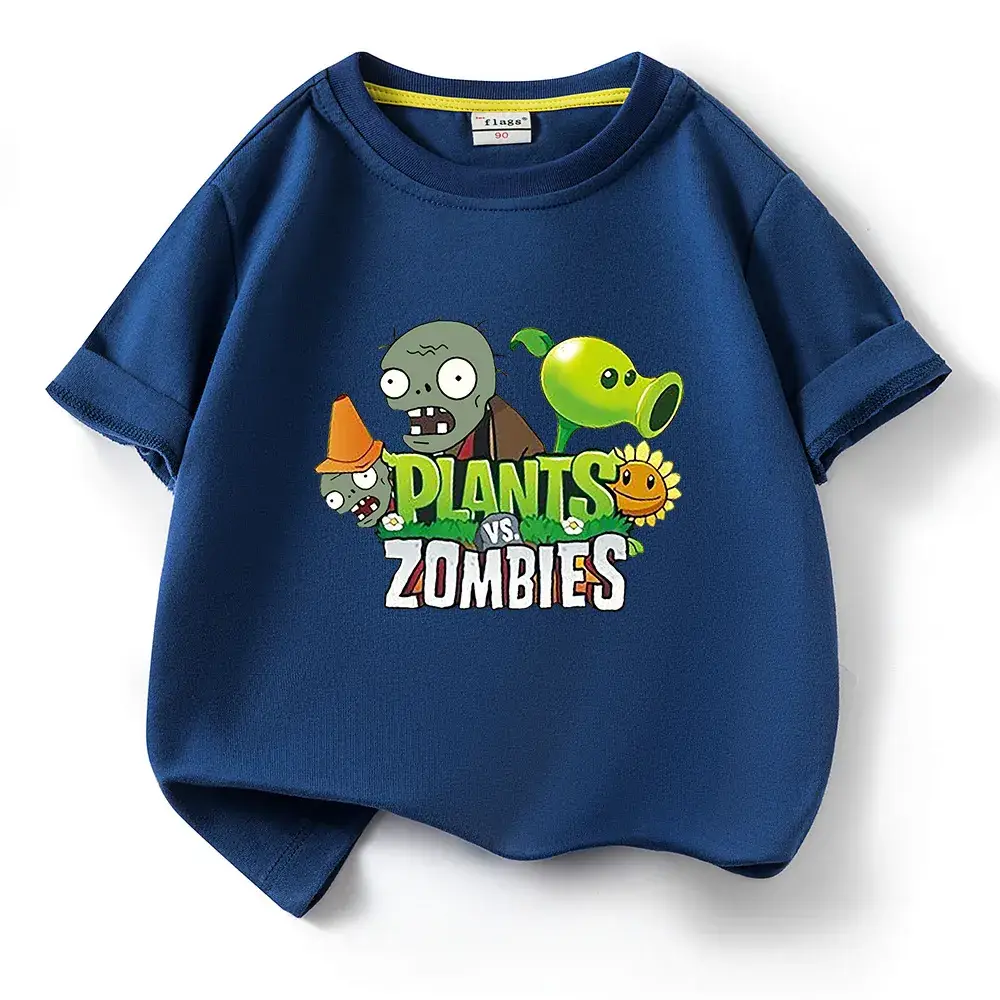 Plants vs Zombies Kids T-Shirt Yellow Short Sleeve - Image 16