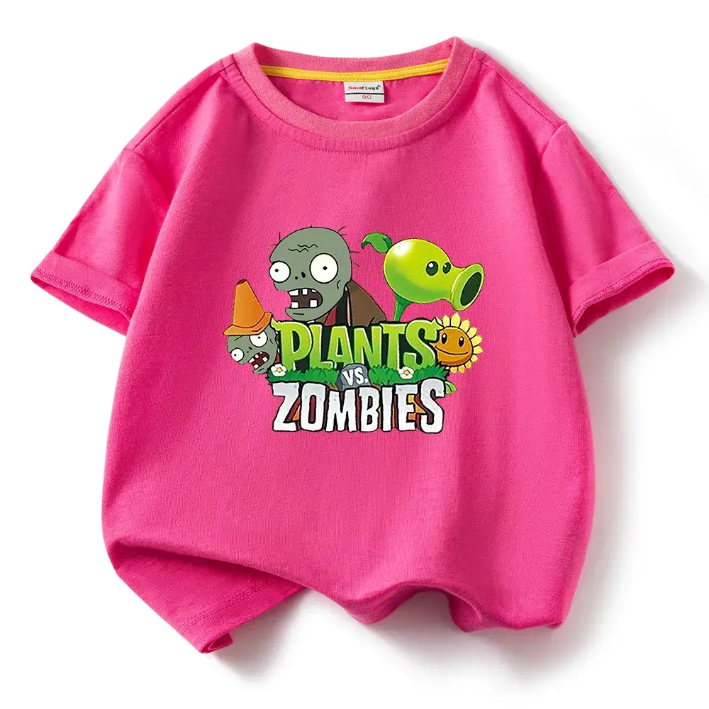 Plants vs Zombies Kids T-Shirt Yellow Short Sleeve - Image 3