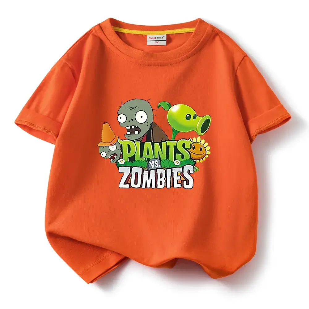 Plants vs Zombies Kids T-Shirt Yellow Short Sleeve - Image 5