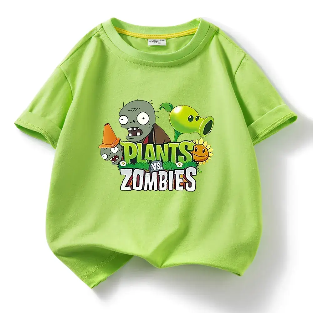 Plants vs Zombies Kids T-Shirt Yellow Short Sleeve - Image 7