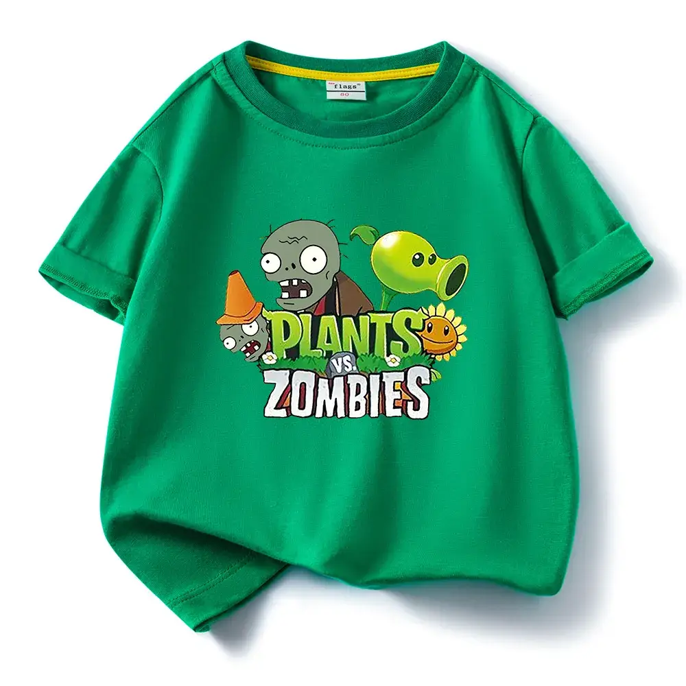 Plants vs Zombies Kids T-Shirt Yellow Short Sleeve - Image 8