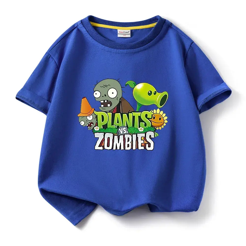 Plants vs Zombies Kids T-Shirt Yellow Short Sleeve - Image 9