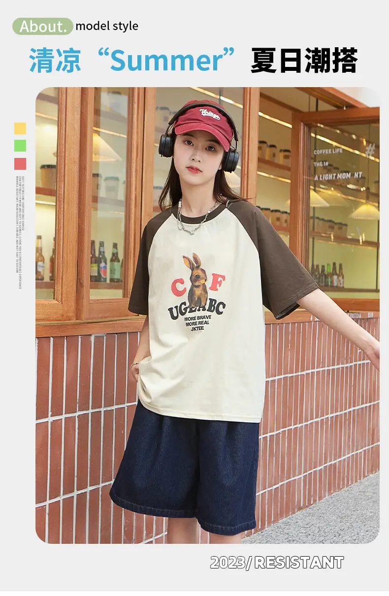 Girls Cartoon T-Shirt Shorts Set Summer 2023 — feature 1