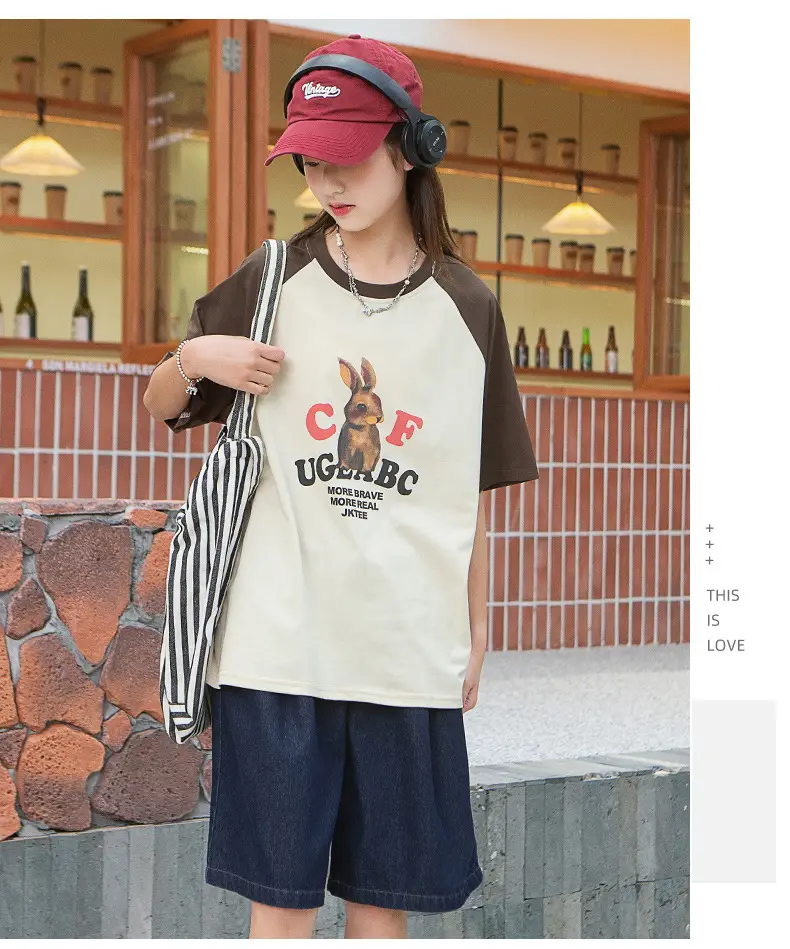 Girls Cartoon T-Shirt Shorts Set Summer 2023 — feature 12