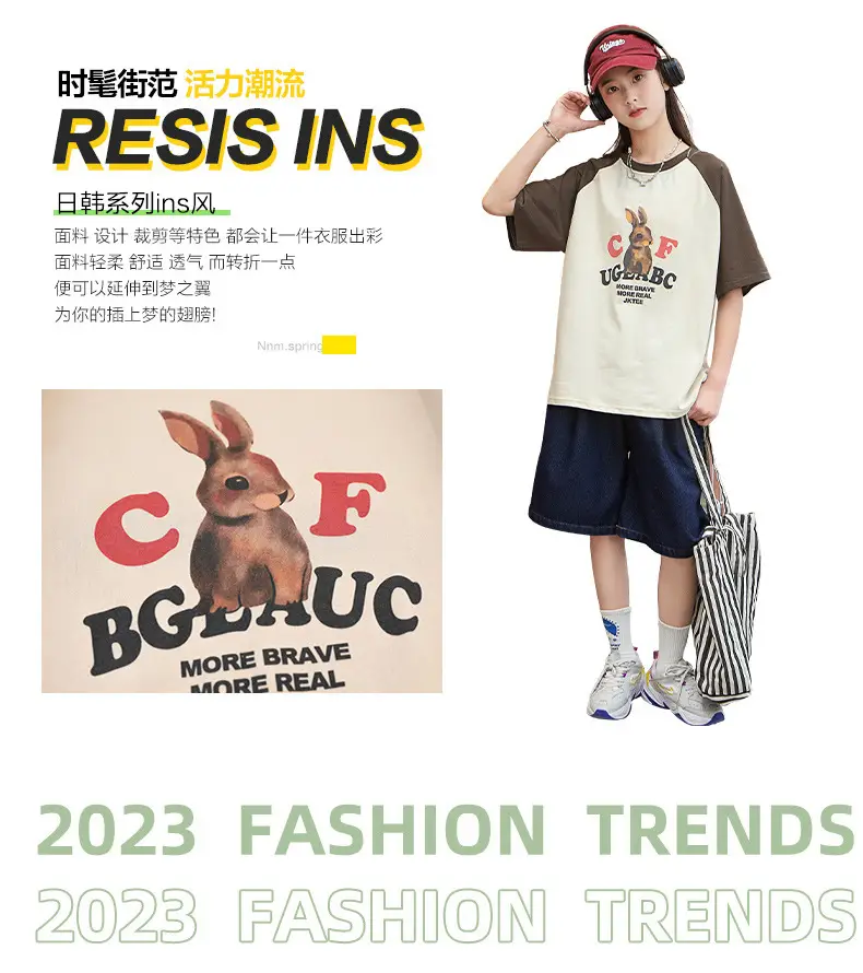Girls Cartoon T-Shirt Shorts Set Summer 2023 — feature 2