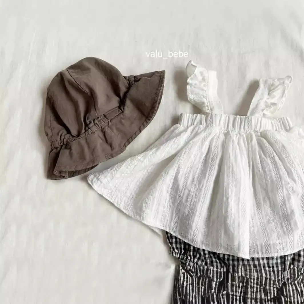 Korean Style Baby Halter Top Dress White 2023 - Image 3