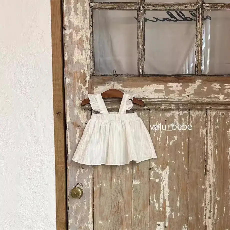 Korean Style Baby Halter Top Dress White 2023 - Image 4