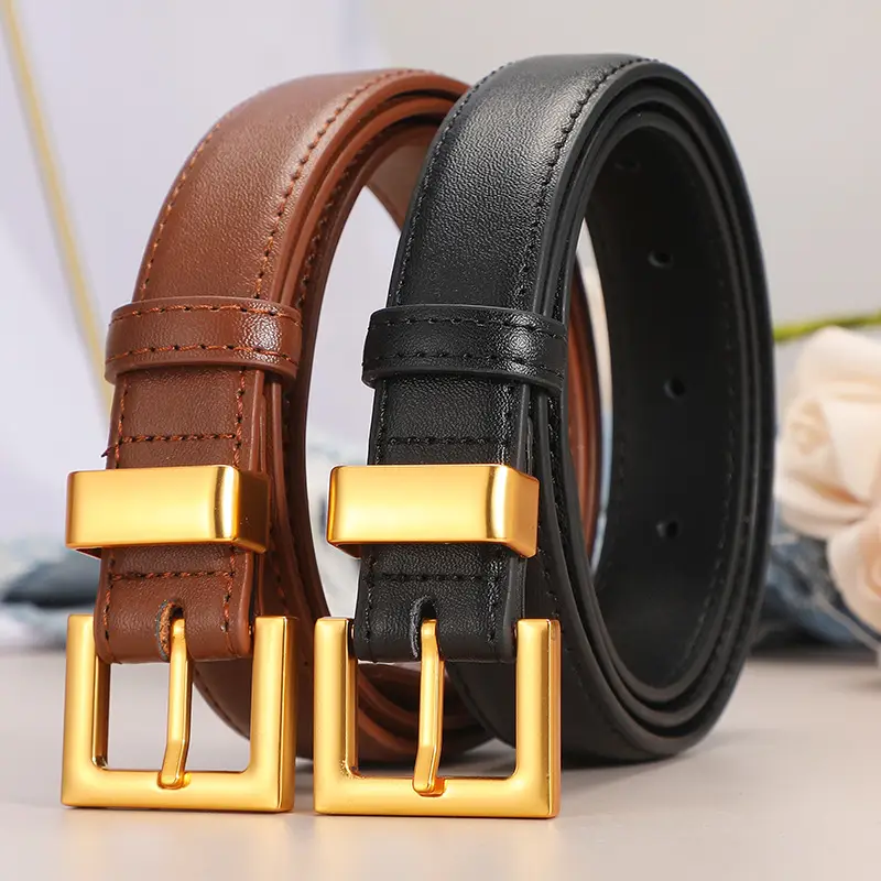 Black Pin Buckle Women's Belt Pure Cowhide All-match - Image 4