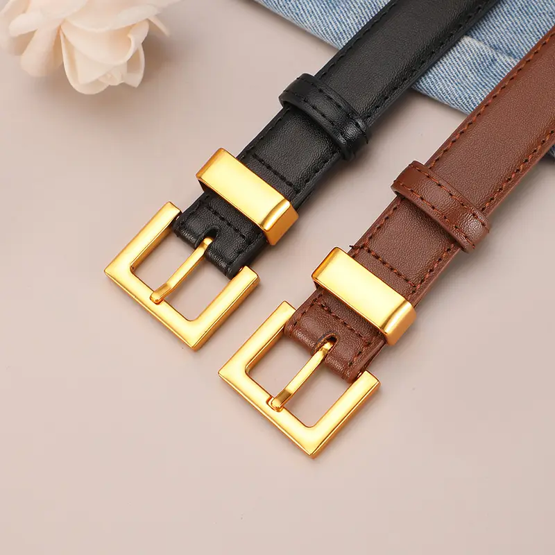 Black Pin Buckle Women's Belt Pure Cowhide All-match - Image 6