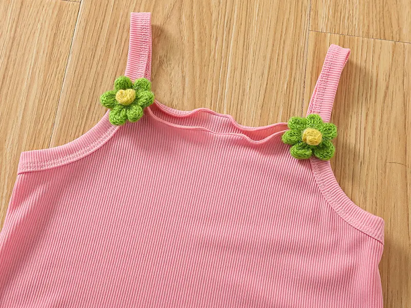 Girls Pink 2-Piece Summer Camisole Top Shorts Set — feature 8
