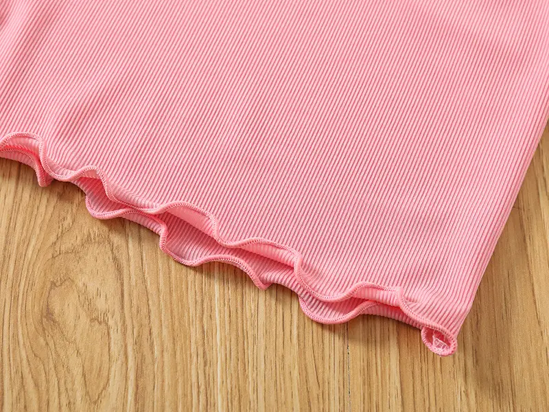 Girls Pink 2-Piece Summer Camisole Top Shorts Set — feature 9