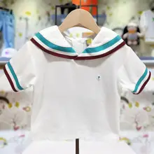 Kids Korean Style Collared White Shirt One Piece Short Sleeve — feature 4