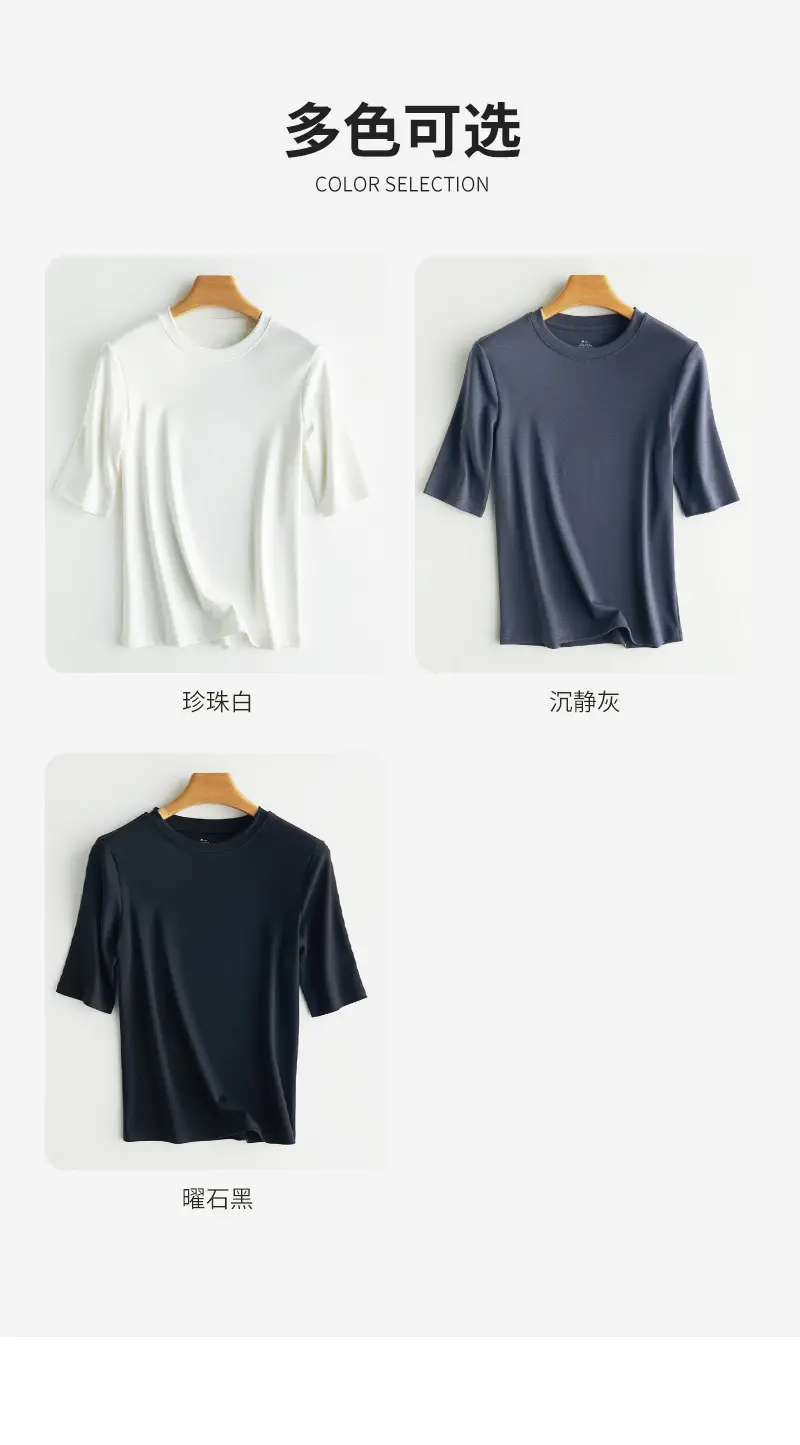 Women Half Sleeve T-Shirt Cotton Moisture Absorbent Spring Summer — feature 10