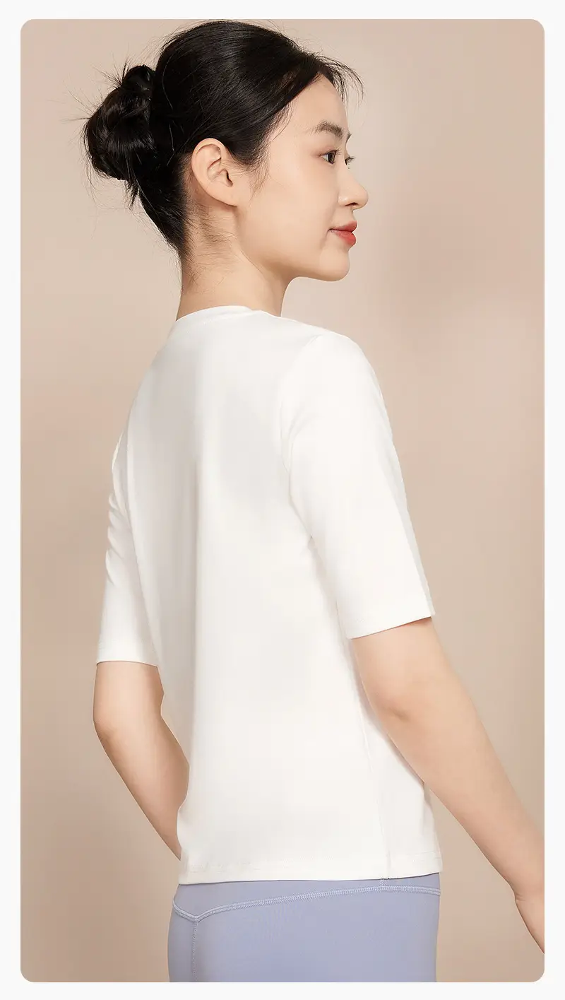 Women Half Sleeve T-Shirt Cotton Moisture Absorbent Spring Summer — feature 14