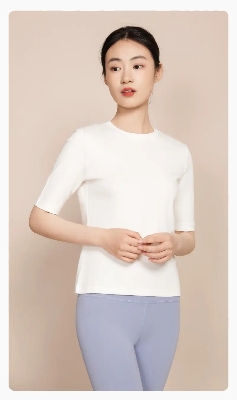 Women Half Sleeve T-Shirt Cotton Moisture Absorbent Spring Summer — feature 15
