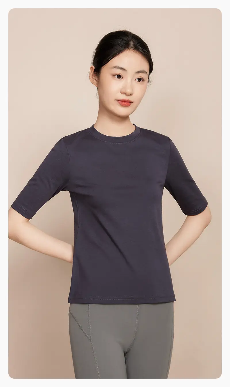 Women Half Sleeve T-Shirt Cotton Moisture Absorbent Spring Summer — feature 16