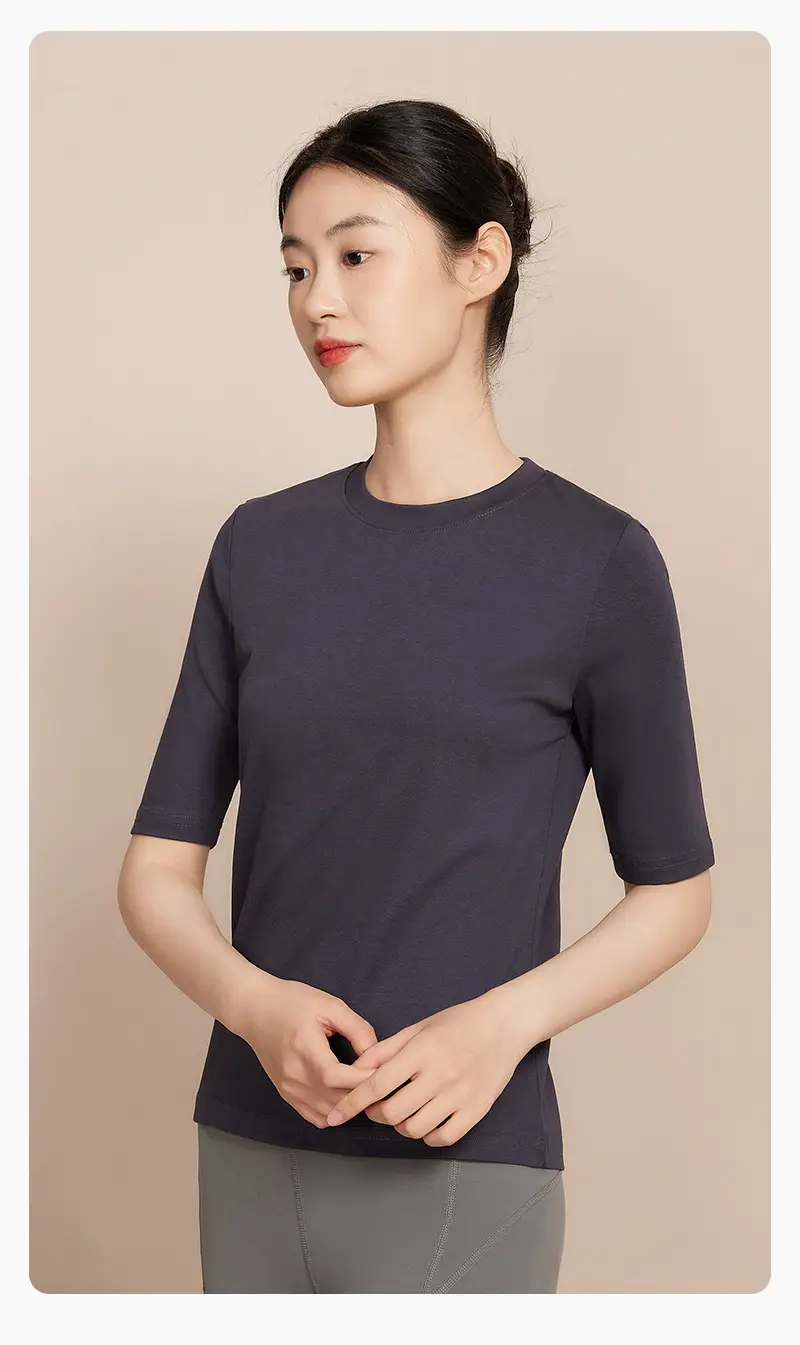 Women Half Sleeve T-Shirt Cotton Moisture Absorbent Spring Summer — feature 18