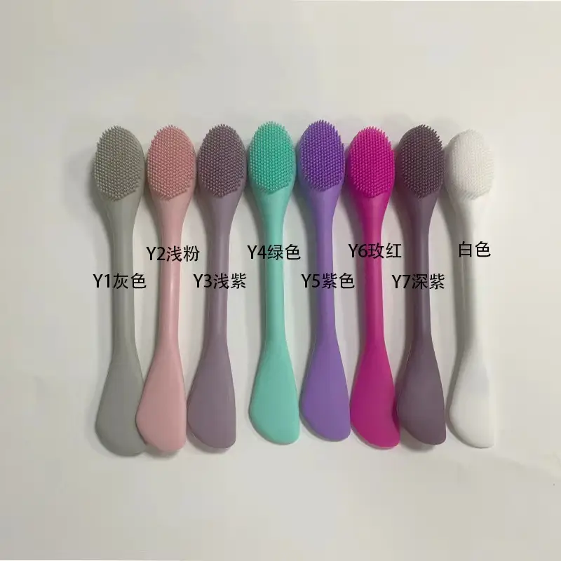 Double-Headed Silicone Mask Brush Purple - Image 11