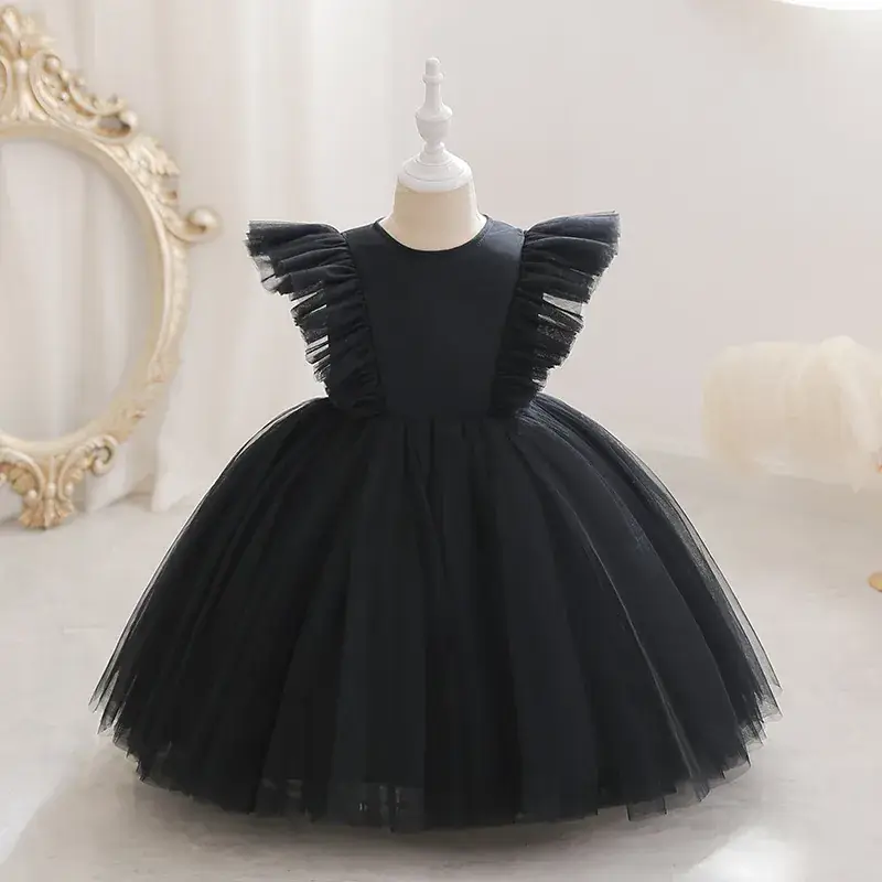 White Flying Sleeve Princess Dress for Girls