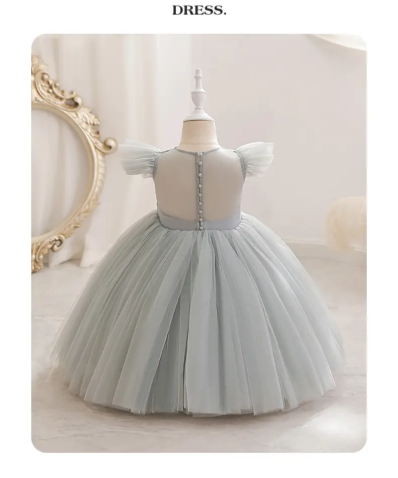 White Flying Sleeve Princess Dress for Girls — feature 11