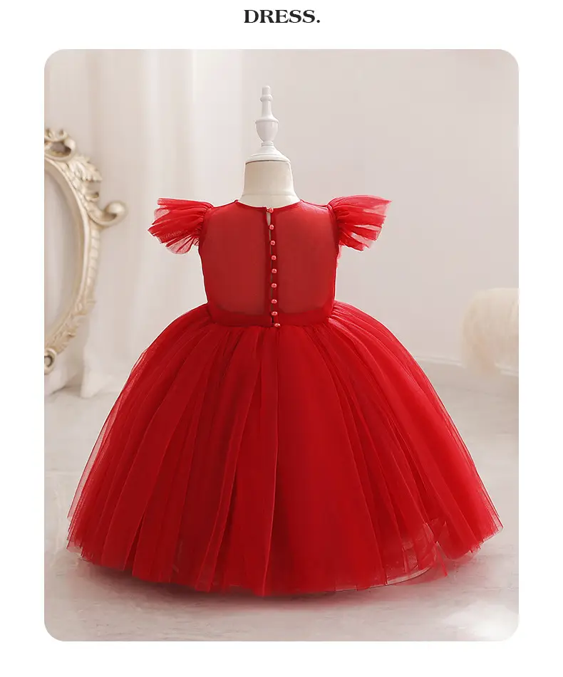 White Flying Sleeve Princess Dress for Girls — feature 15