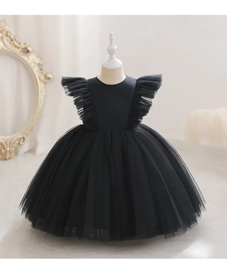White Flying Sleeve Princess Dress for Girls — feature 16