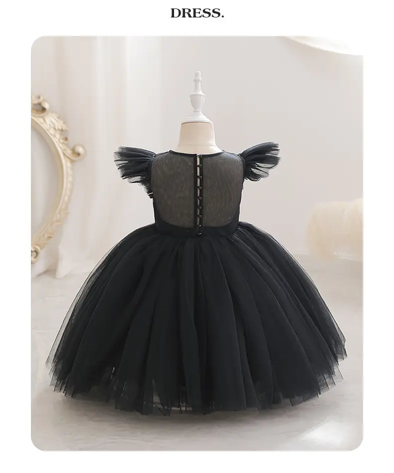 White Flying Sleeve Princess Dress for Girls — feature 17