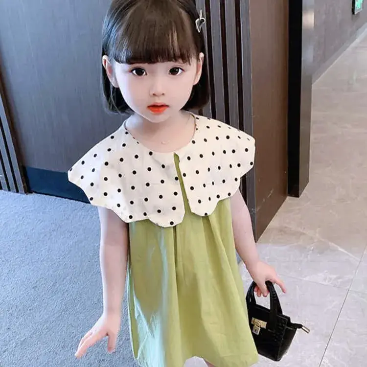 Girls Polka Dot Sleeveless Vest Dress Summer - Image 4
