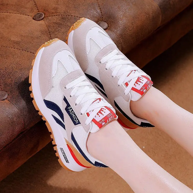 Women's 2024 Sports Shoes Black White Orange Breathable - Image 6