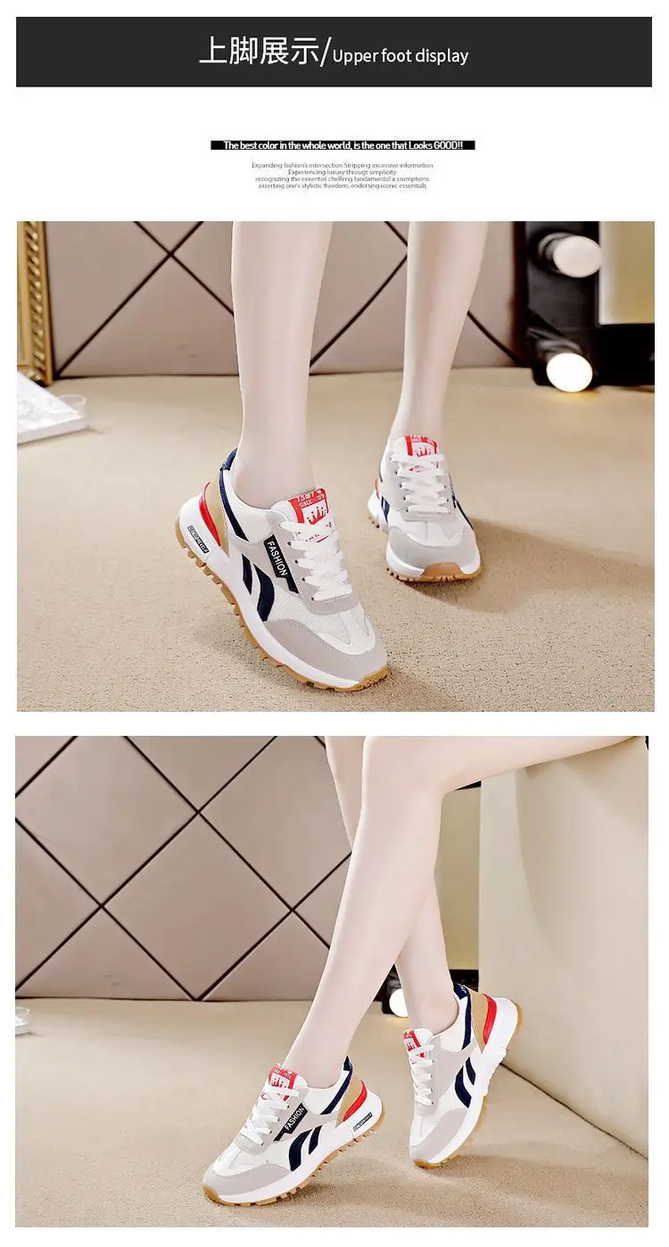 Women's 2024 Sports Shoes Black White Orange Breathable — feature 13