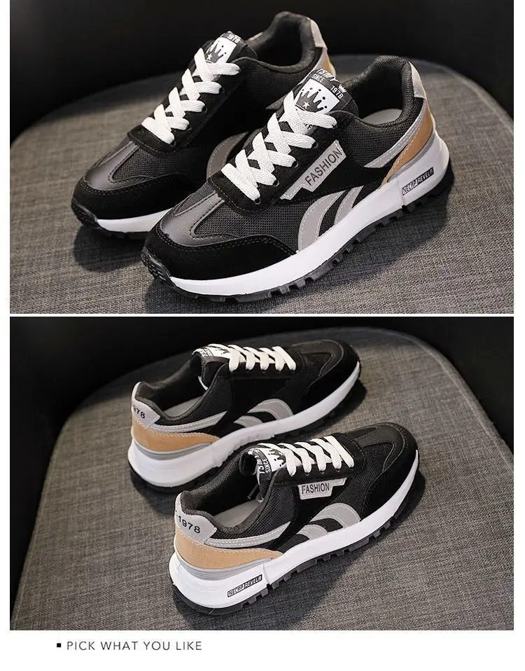 Women's 2024 Sports Shoes Black White Orange Breathable — feature 19