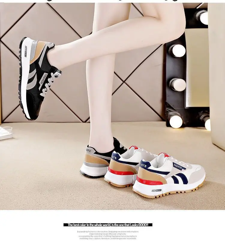 Women's 2024 Sports Shoes Black White Orange Breathable — feature 8