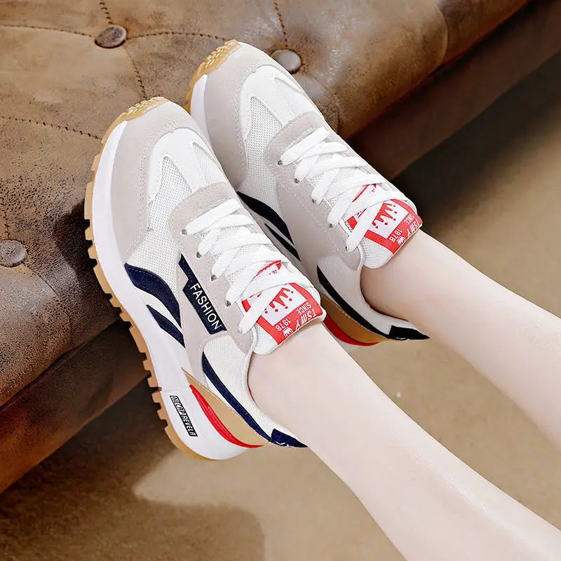 Women's 2024 Sports Shoes Black White Orange Breathable - Image 3