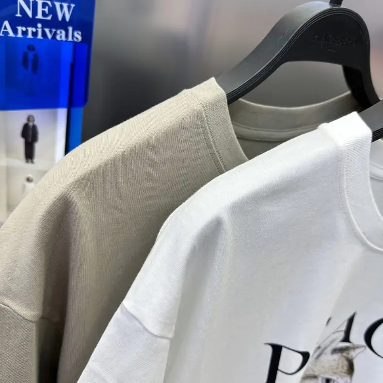 Men Peace Face Graphic T-Shirt Loose Fit White Gray — feature 12