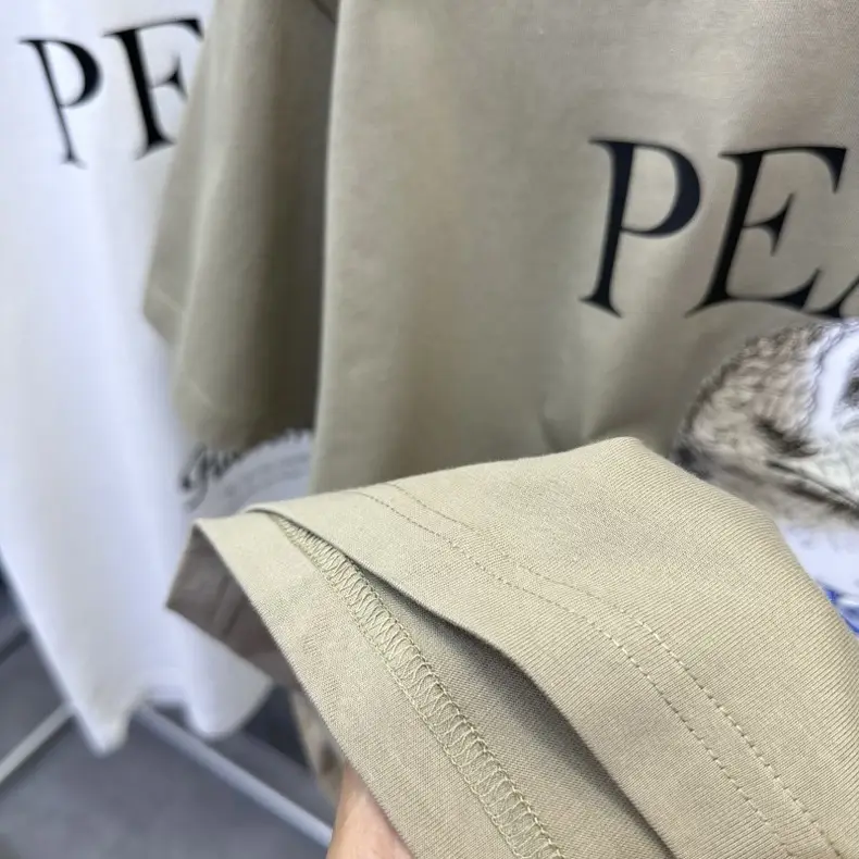 Men Peace Face Graphic T-Shirt Loose Fit White Gray — feature 15
