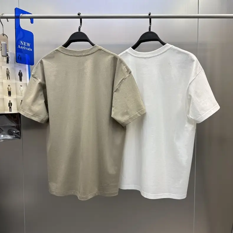 Men Peace Face Graphic T-Shirt Loose Fit White Gray — feature 9