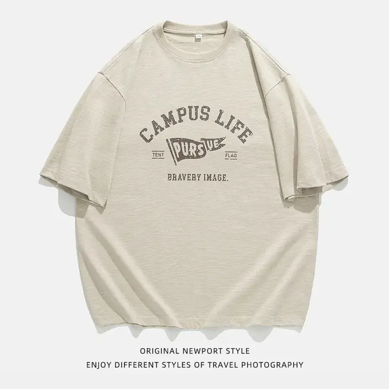 Campus Life T-Shirt Large Pocket Sports Workwear Shorts