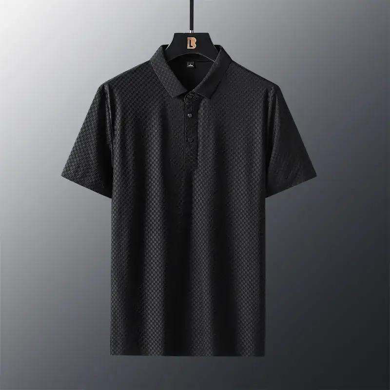 Men's Blue Ice Cold Polo Shirt Loose Fit - Image 7
