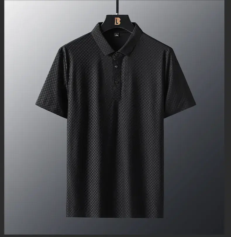 Men's Blue Ice Cold Polo Shirt Loose Fit - Image 2